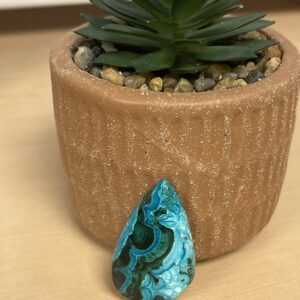 Pendentif chrysocolle et malachite