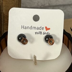 Boucles d'oreilles en cuivre et hématite