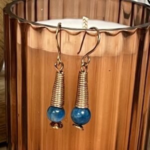 Boucles d'oreilles en cuivre et apatite